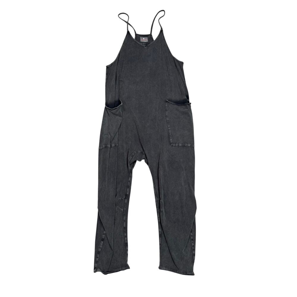 Free People FP Movement Hot Shot One Piece M Jumpsuit Romper Lounge Dark Gray
